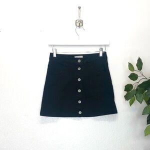 Sky and Sparrow Black Button Skirt